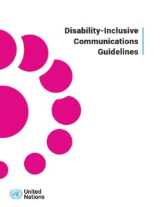 Cover of the Disability-Inclusive Communications Guidelines Report