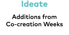 Ideate Additions from Co creation Weeks 