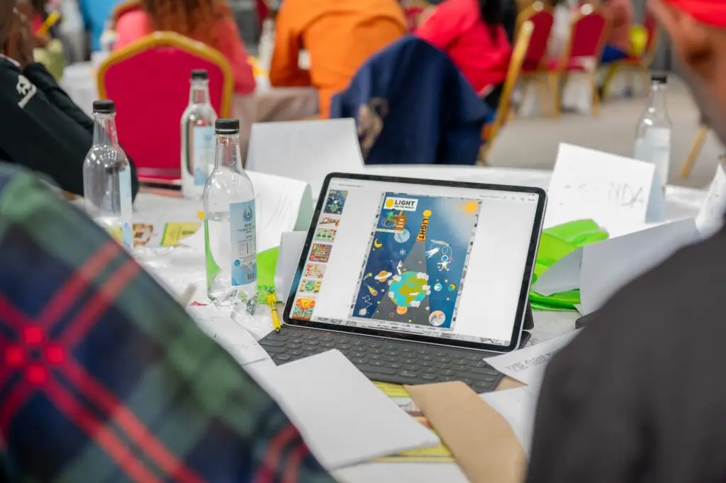 A photo of easy read training materials with drawings
